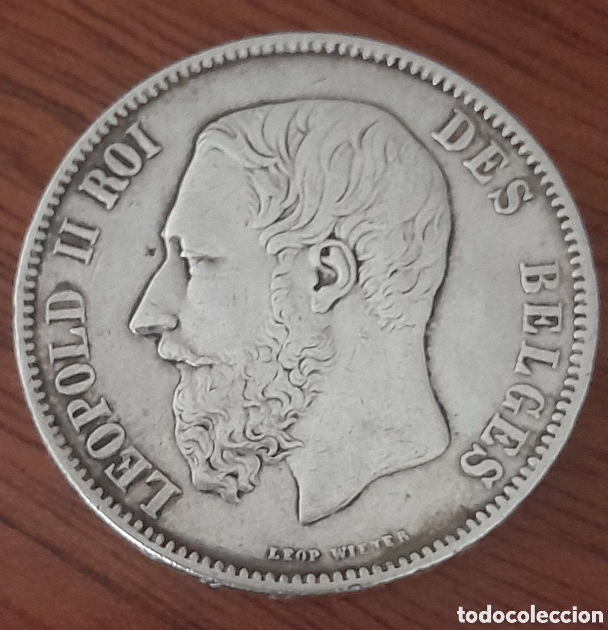 Monedas antiguas de Europa: Belgica. 5 francos 1869. Leopold II. Plata