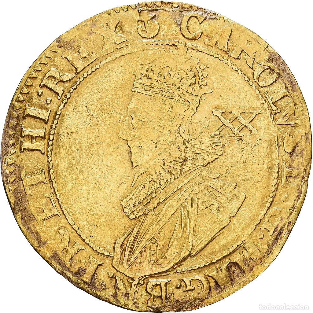 Monedas antiguas de Europa: [#1545906] Kingdom of England, Charles I, 20 Shillings, 1628-1629, London, Oro, MBC+