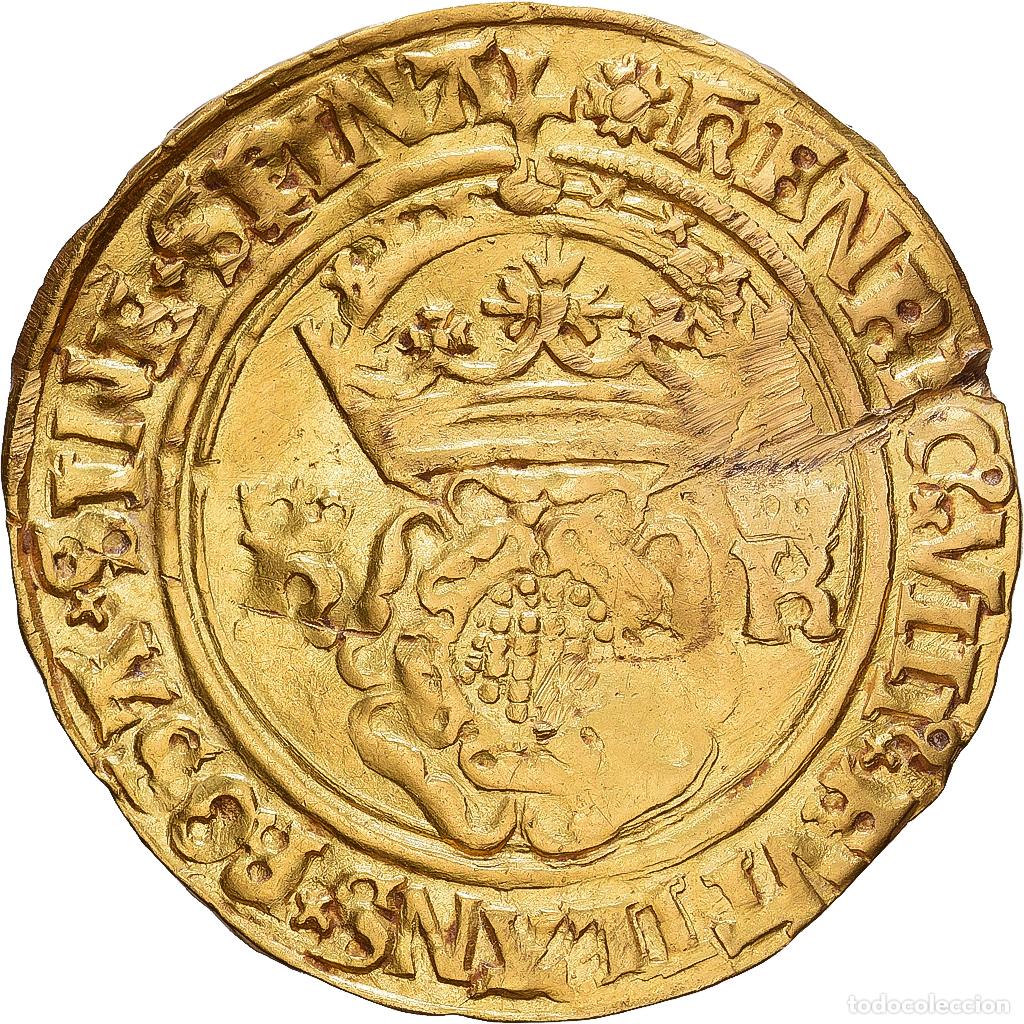 Monedas antiguas de Europa: [#1545924] Henry VIII, Crown of the Double Rose, 1526-1544, London, Oro, MBC, Spink:2273