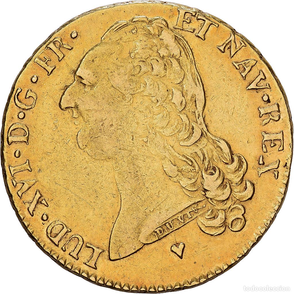 Monedas antiguas de Europa: [#1545888] Moneda, Francia, Louis XVI, Double louis d'or &agrave; la t&ecirc;te nue, 2 Louis D'or