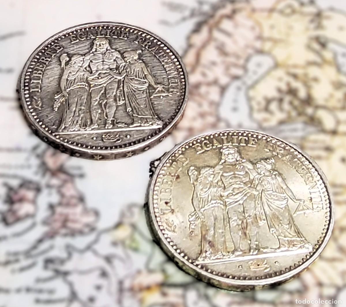 Monedas antiguas de Europa: 2 MONEDAS DE PLATA DE 10 FRANCOS DE FRANCIA DE 1965 Y 1970.CASI SIN CIRCULAR.