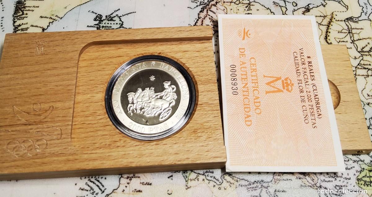 Monedas antiguas de Europa: 2000 pesetas DE PLATA DEL A&Ntilde;O 1992.FLOR DE CU&Ntilde;O.SERIE 4&ordf;.Cuadriga Barcelona 92.