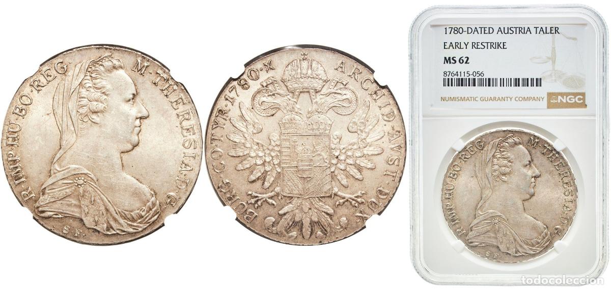 Monedas antiguas de Europa: Austria Empire 1780 1 Thaler - Maria Theresia (Early Restrike as trade currency) Silver (.833) 28.0