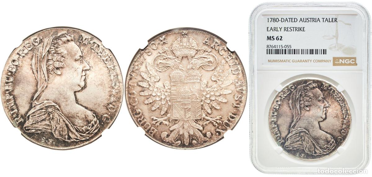 Monedas antiguas de Europa: Austria Empire 1780 1 Thaler - Maria Theresia (Early Restrike as trade currency) Silver (.833) 28.0