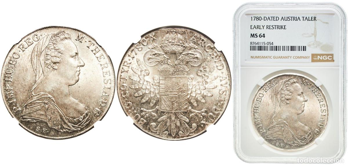 Monedas antiguas de Europa: Austria Empire 1780 1 Thaler - Maria Theresia (Early Restrike as trade currency) Silver (.833) 28.0
