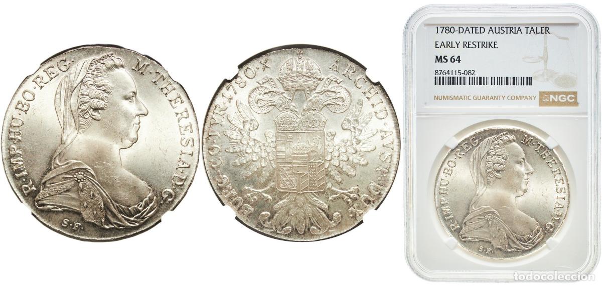 Monedas antiguas de Europa: Austria Empire 1780 1 Thaler - Maria Theresia (Early Restrike as trade currency) Silver (.833) 28.0
