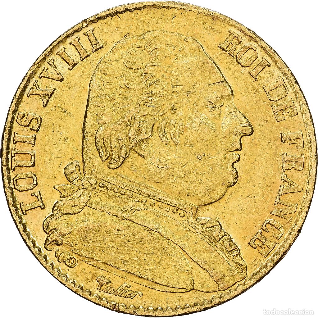Monedas antiguas de Europa: [#1545896] Francia, Louis XVIII, 20 Francs Or, 1815, Perpignan, Oro, MBC, Gadoury:1026