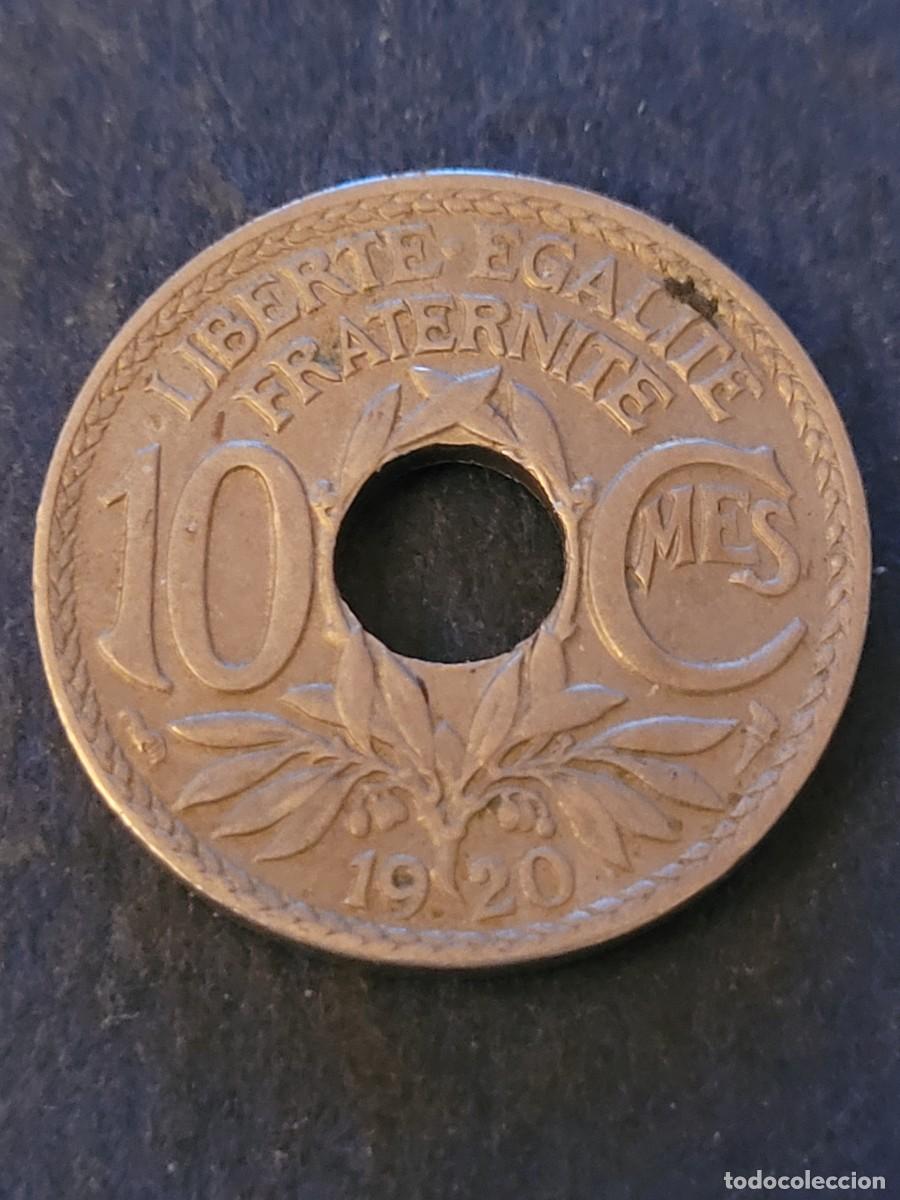 Monedas antiguas de Europa: Moneda 10 c&eacute;ntimos 1920 Francia - Foto 2