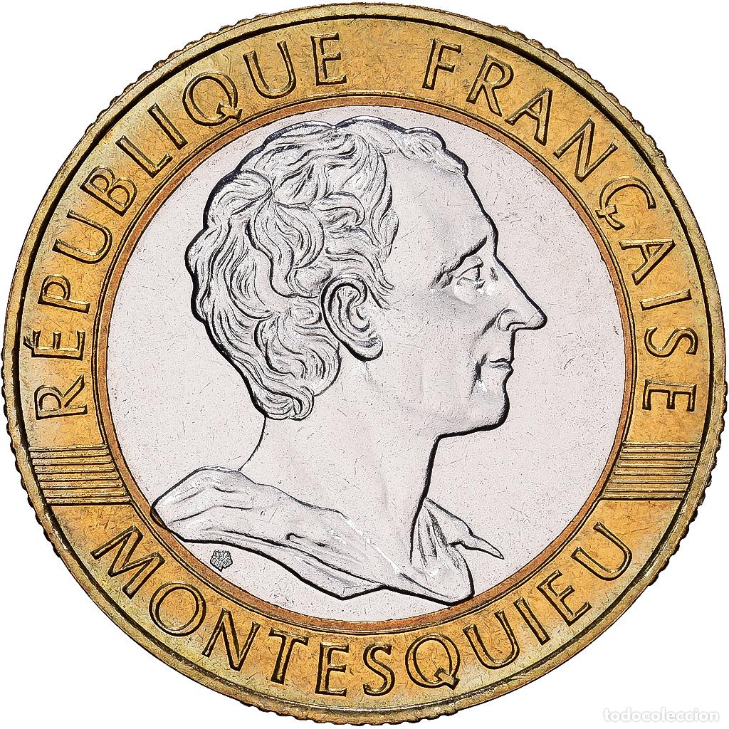 Monedas antiguas de Europa: [#1545914] Francia, 10 Francs, Montesquieu, 1989, MDP, BU, Bimet&aacute;lico, FDC, Gadoury:828