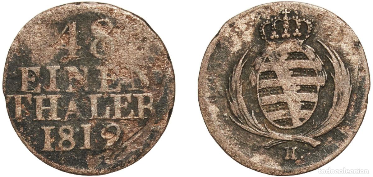 Monedas antiguas de Europa: Germany Kingdom of Saxony German states 1812 1&frasl;48 Thaler - Frederick August I Billon (.250 silver)