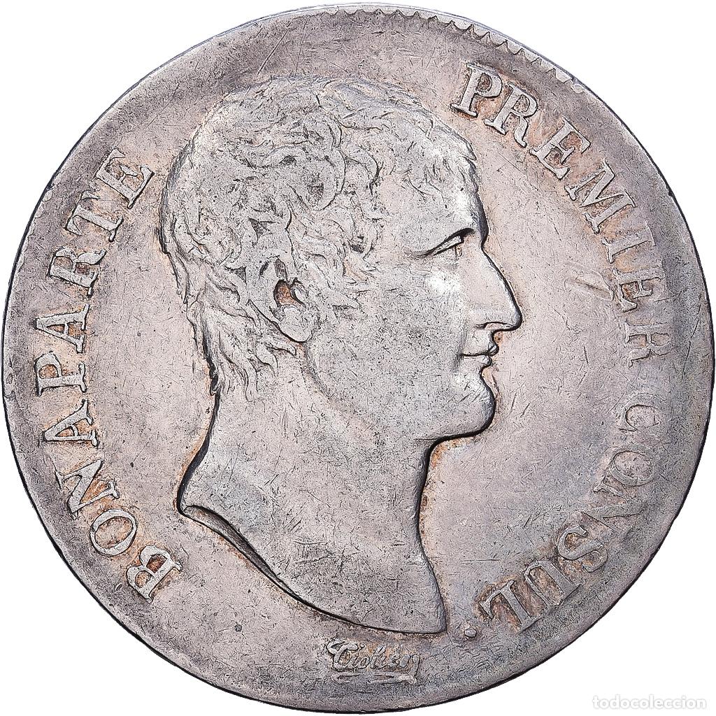 Monedas antiguas de Europa: [#1545827] Francia, Napol&eacute;on Bonaparte, 5 Francs, An 11 (1803), Paris, Plata, BC+