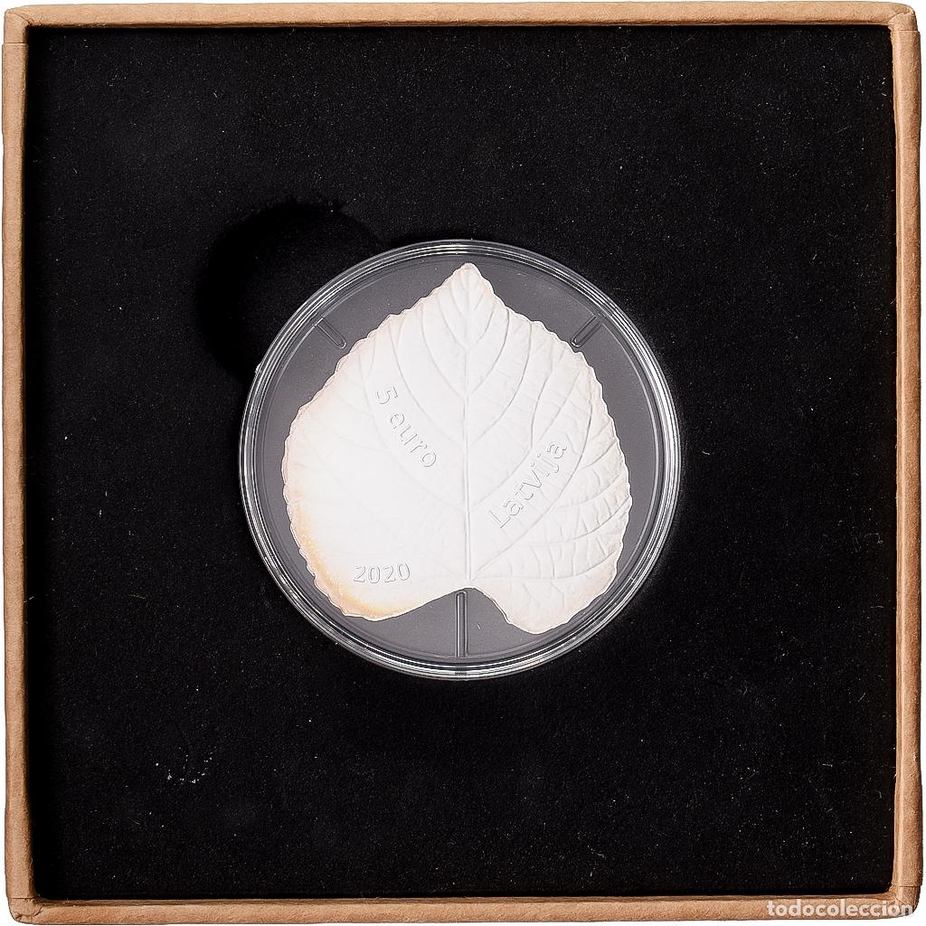 Monedas antiguas de Europa: [#1546027] Letonia, 5 Euro, Linden Leaf, 2020, Royal Dutch Mint, Prueba, Plata, FDC, KM:209