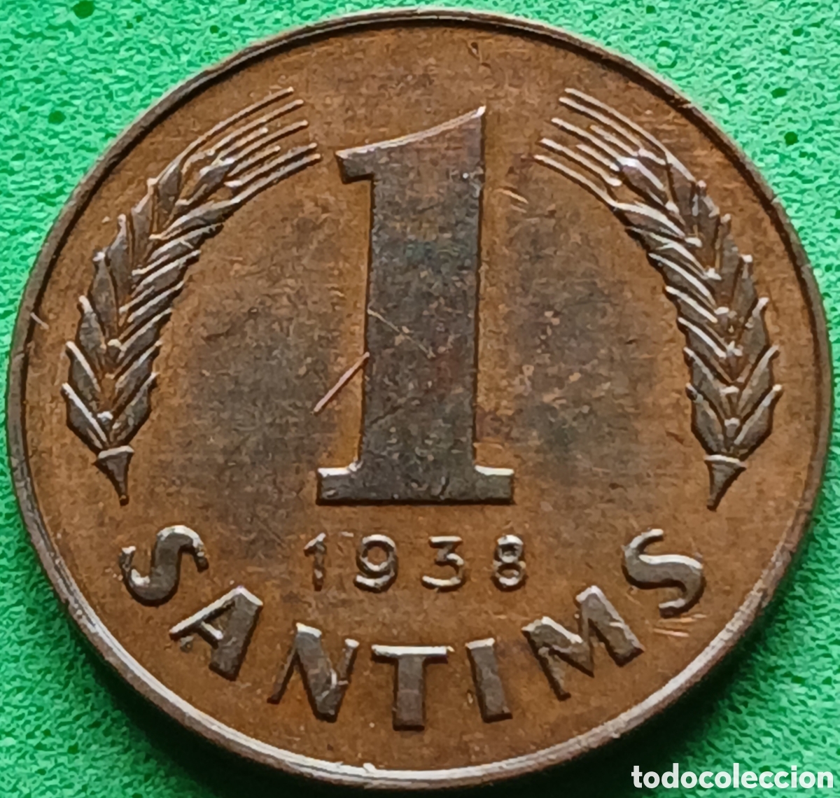Monedas antiguas de Europa: Letonia 1 santims 1938 km#10