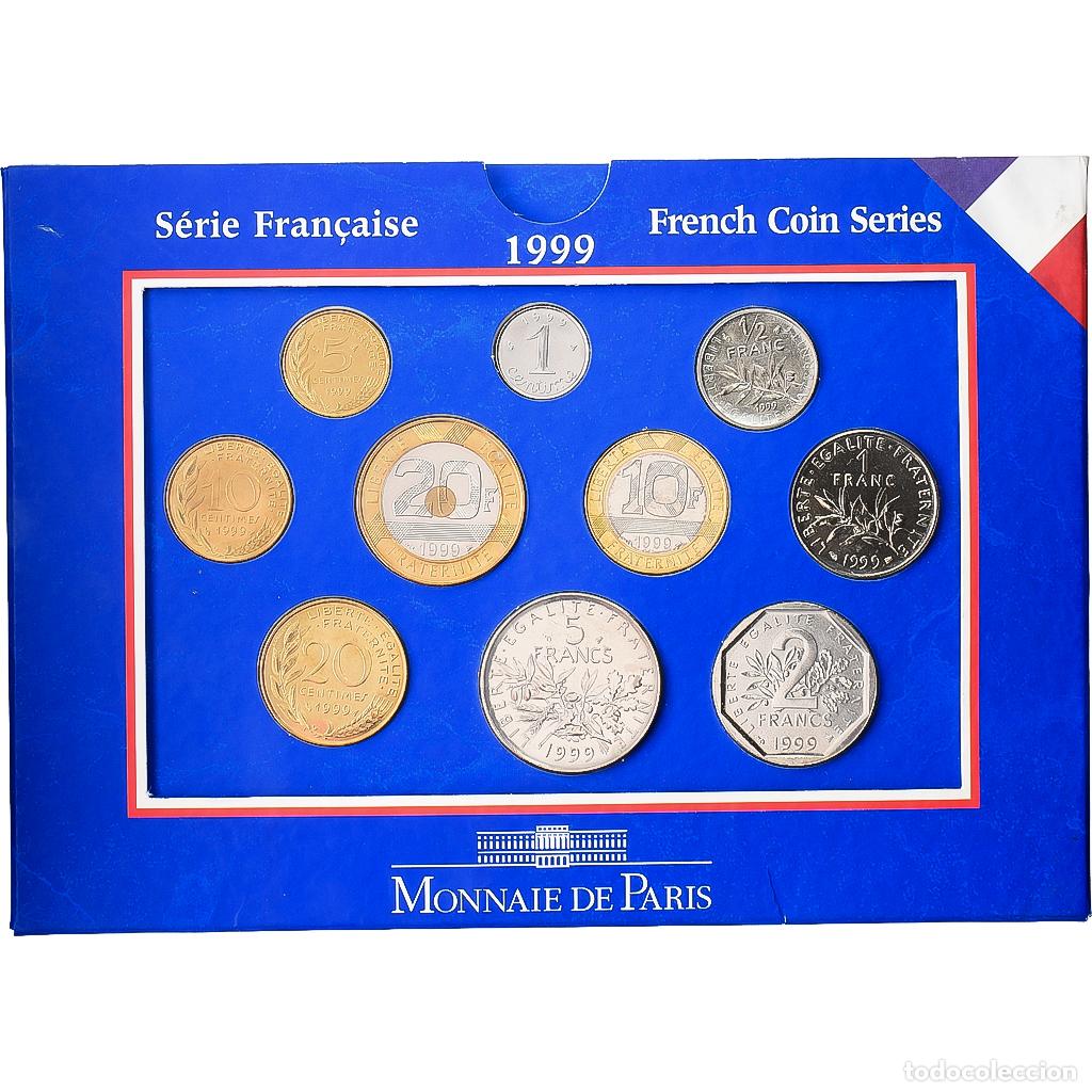 Monedas antiguas de Europa: [#1546032] Francia, Coffret 1 c. &agrave; 20 frs., S&eacute;rie Fran&ccedil;aise, 1999, MDP, S&eacute;rie BU, Sin