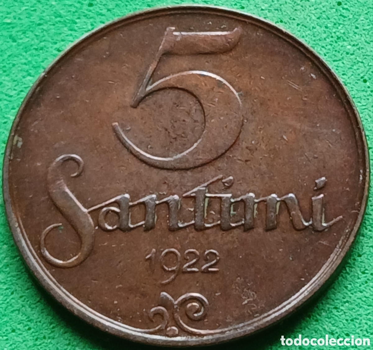 Monedas antiguas de Europa: Letonia 5 santimi 1922 km#3