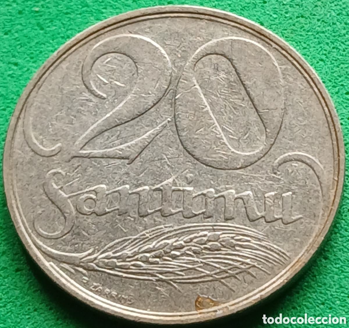 Monedas antiguas de Europa: Letonia 20 santimu 1922 km#5
