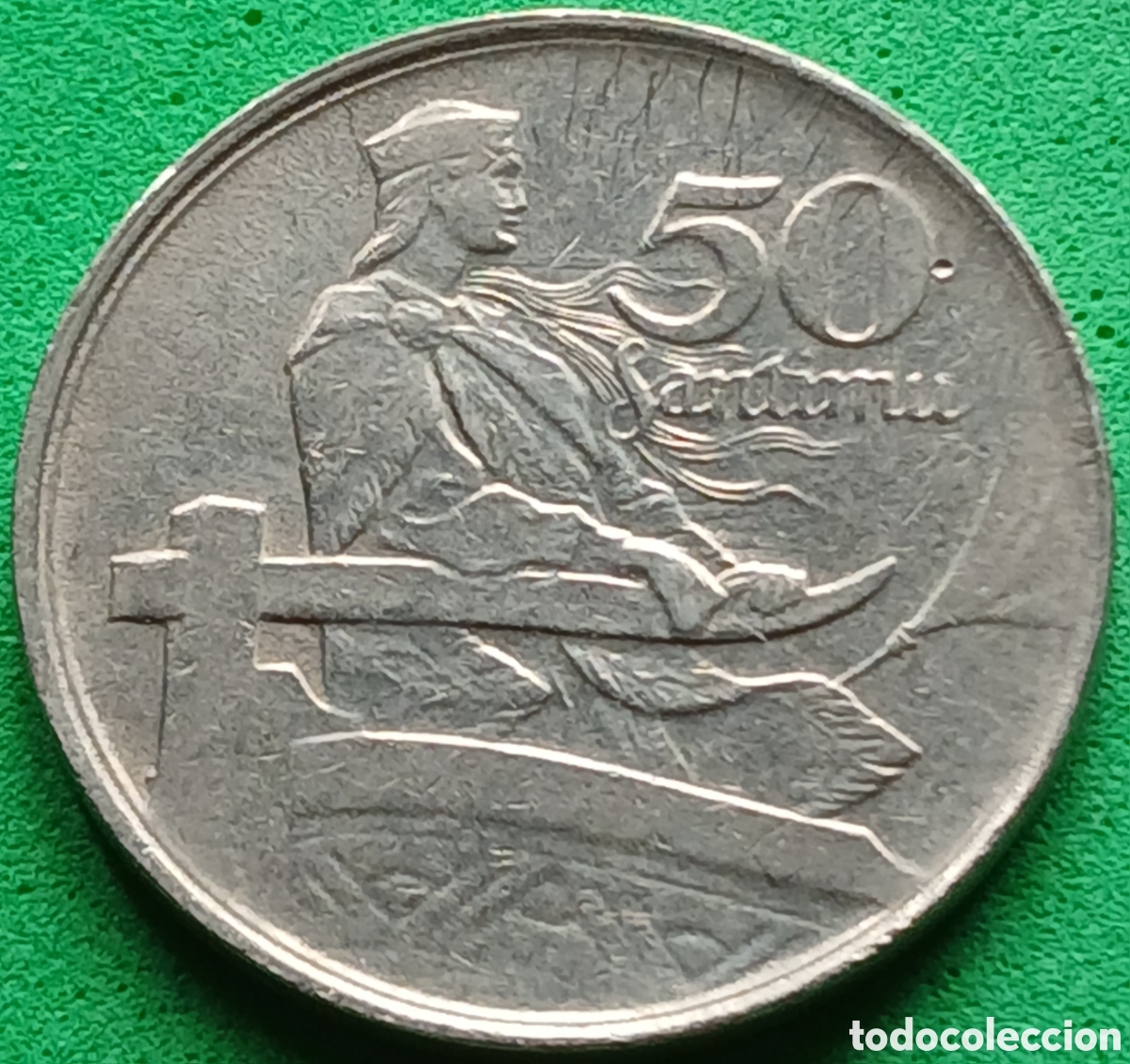 Monedas antiguas de Europa: Letonia 50 santimu 1922 km#6