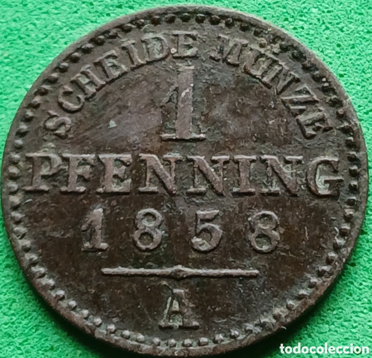 Monedas antiguas de Europa: Prusia - Reino de Prusia 1 pfennig 1858 A km#451