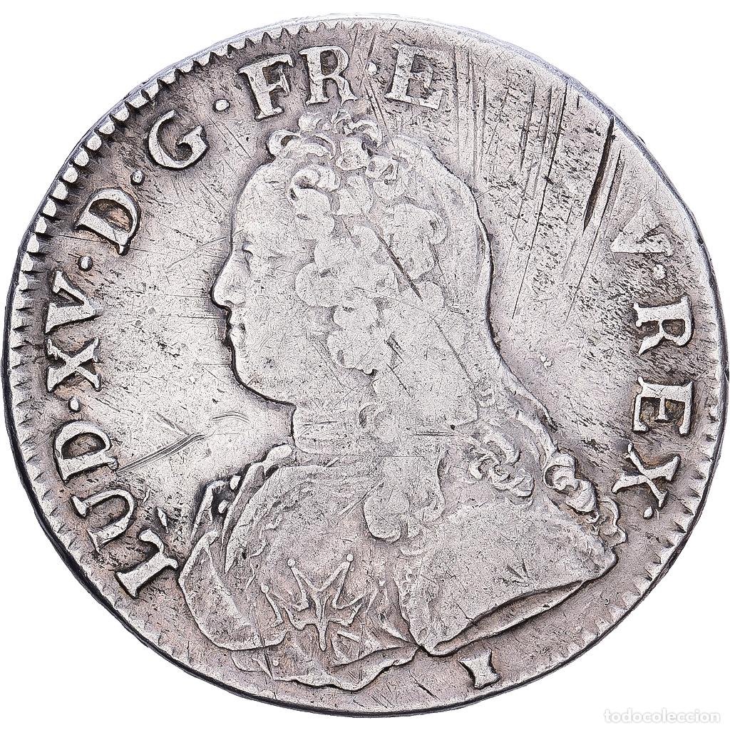 Monedas antiguas de Europa: [#1545880] Francia, Louis XV, Ecu aux branches d'olivier, 1726, Rennes, Plata, BC+