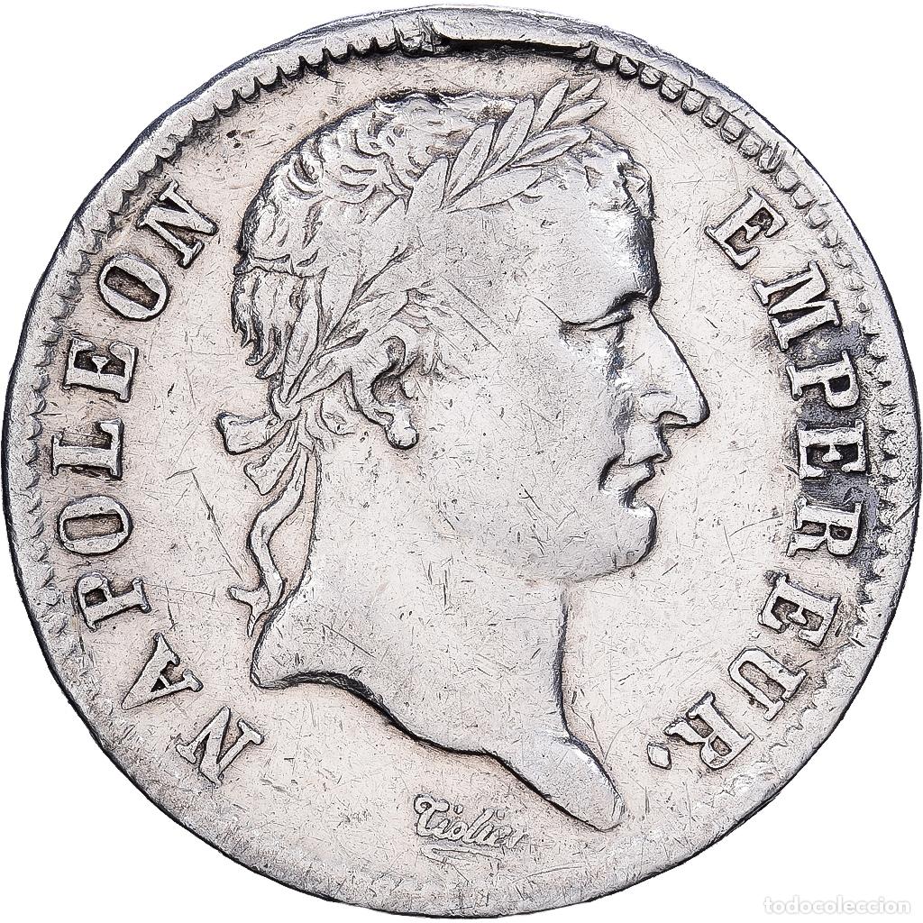 Monedas antiguas de Europa: [#1545829] Francia, Napoleon I, 1 Franc, 1808, Paris, Plata, BC+, Gadoury:446
