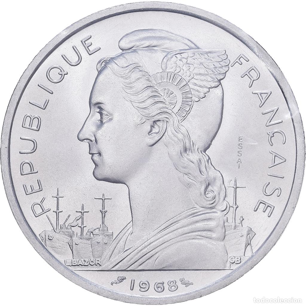 Moedas antigas da Europa: [#1545900] TERRITORIO FRANC&Eacute;S DE LOS AFARS E ISSAS, 5 Francs, 1968, MDP, ESSAI, Aluminio