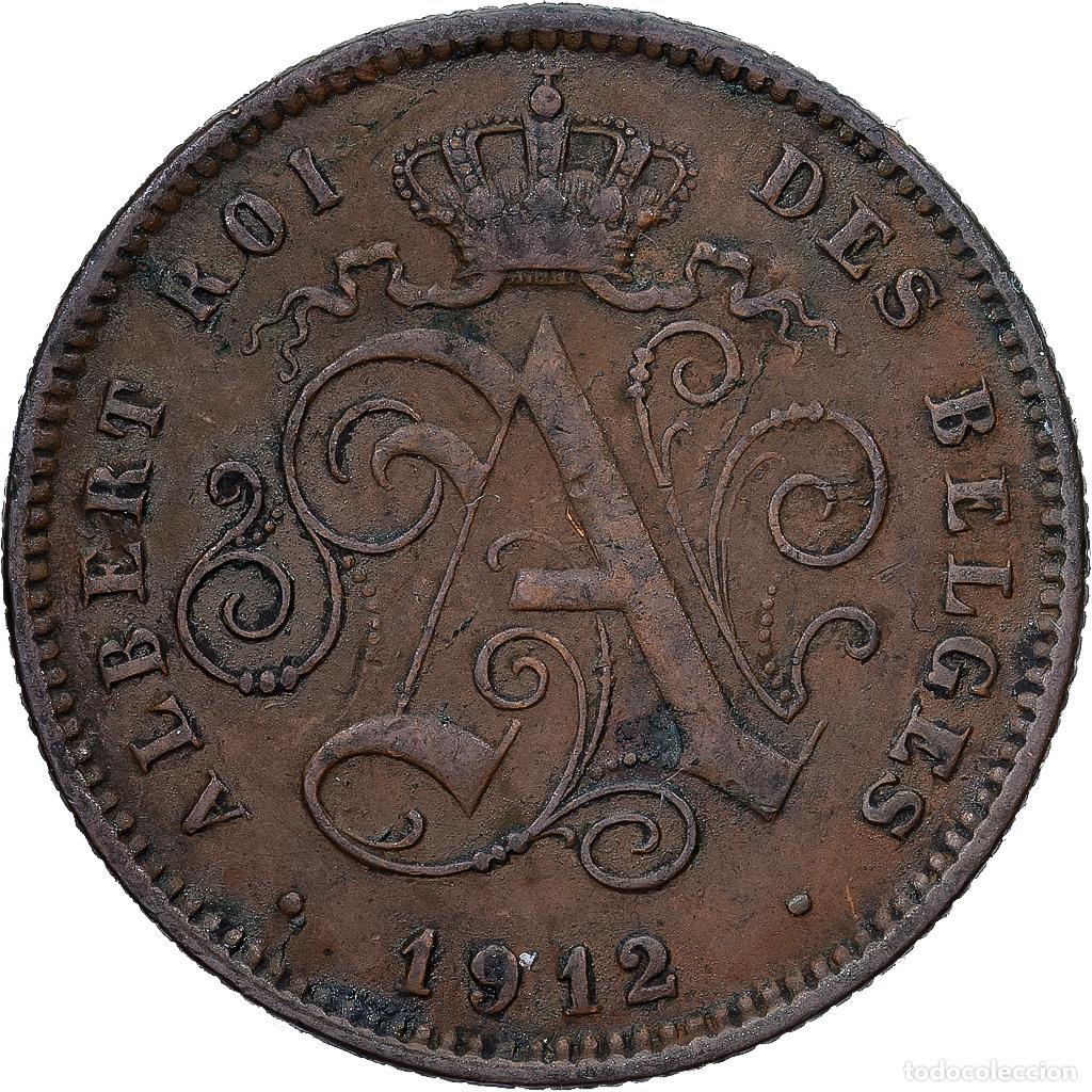 Monedas antiguas de Europa: [#1224089] B&eacute;lgica, Albert I, 2 Centimes, 1912, Cobre, MBC, KM:64