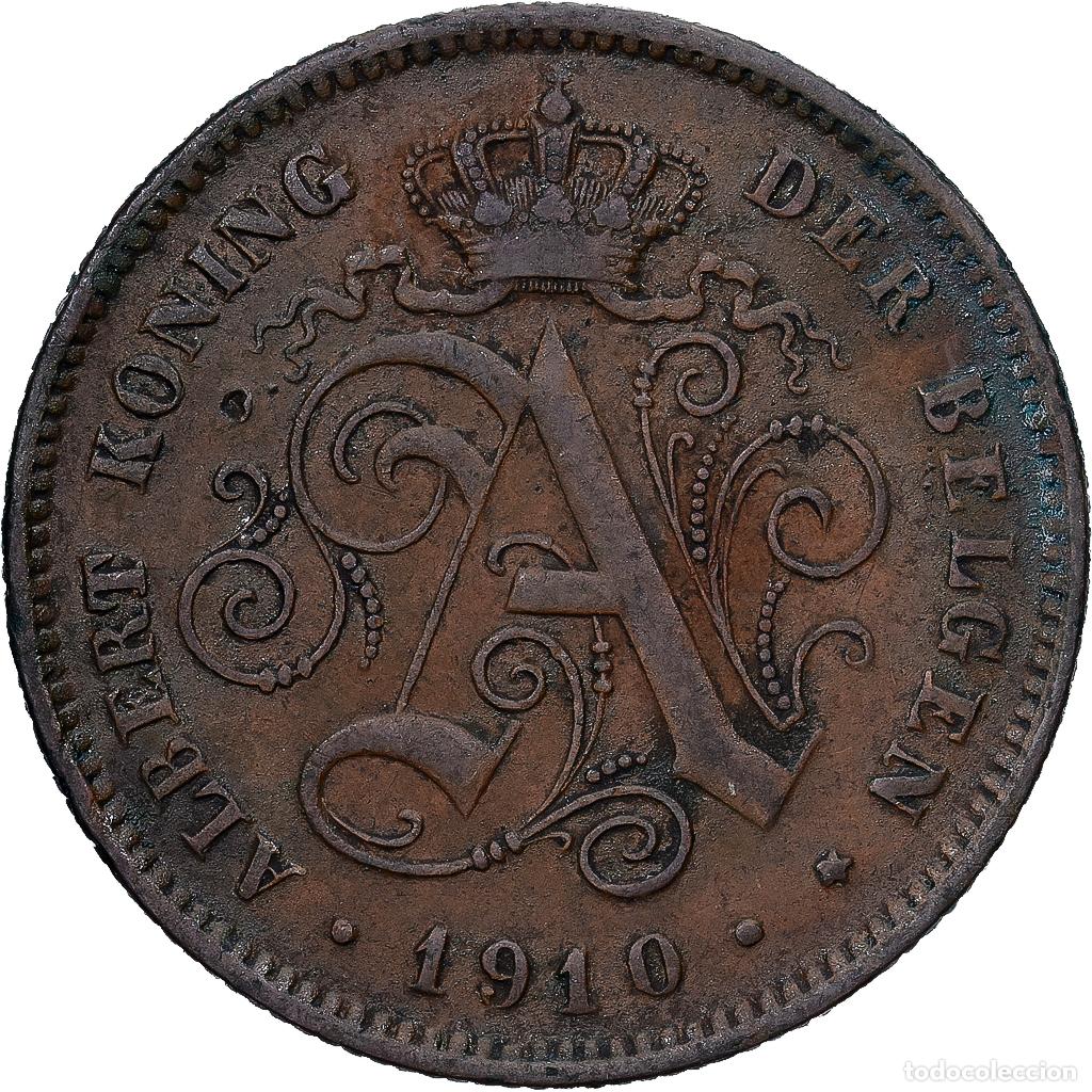 Monedas antiguas de Europa: [#1224091] B&eacute;lgica, Albert I, 2 Centimes, 1910, Cobre, MBC, KM:65