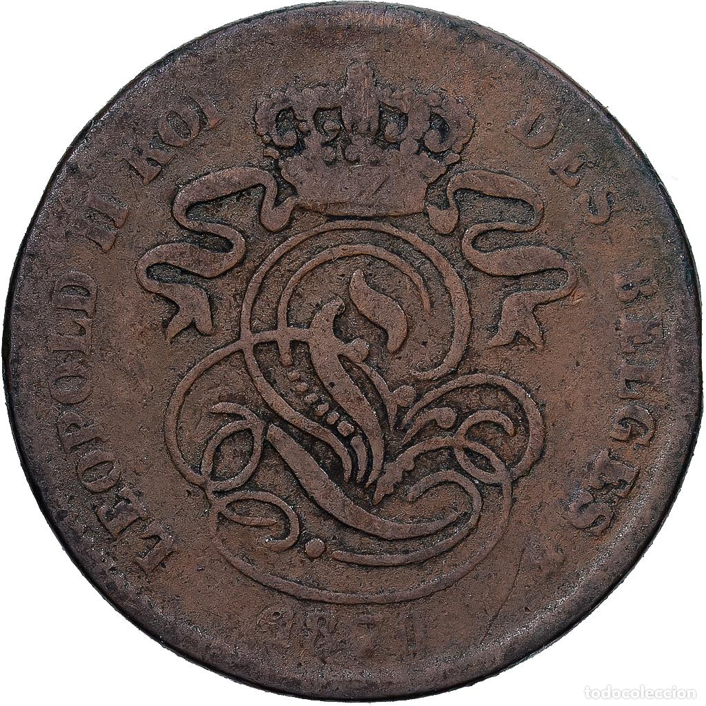 Monedas antiguas de Europa: [#1224094] B&eacute;lgica, Leopold II, 2 Centimes, 1870, Cobre, BC, KM:35.1