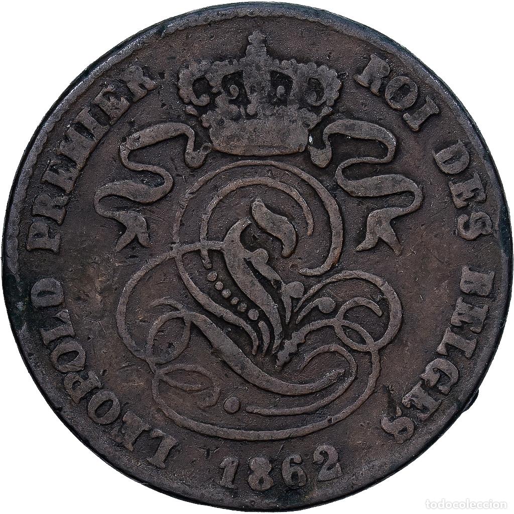 Monedas antiguas de Europa: [#1224098] B&eacute;lgica, Leopold I, 2 Centimes, 1862, Cobre, BC, KM:4.2