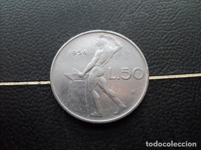 Monedas antiguas de Europa: ITALIA 50 LIRAS 1954