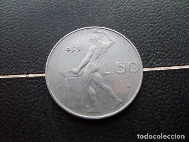 Monedas antiguas de Europa: ITALIA 50 LIRAS 1955