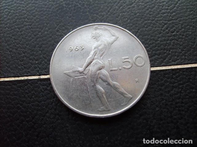 Monedas antiguas de Europa: ITALIA 50 LIRAS 1963