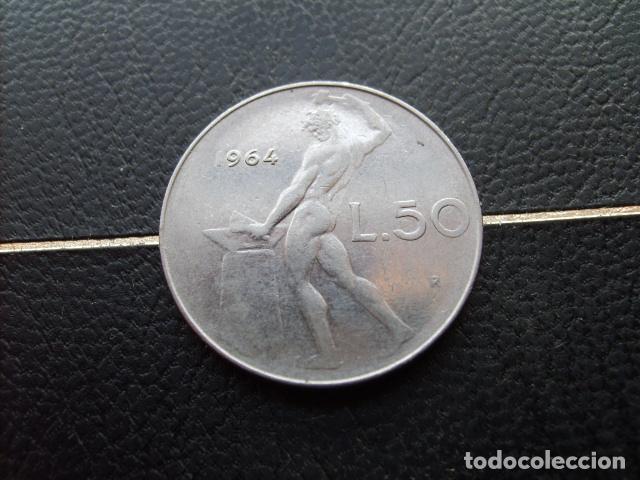 Monedas antiguas de Europa: ITALIA 50 LIRAS 1964