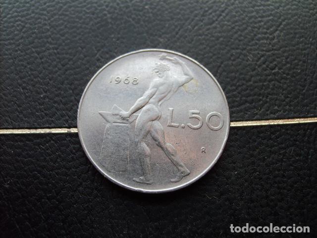 Monedas antiguas de Europa: ITALIA 50 LIRAS 1968