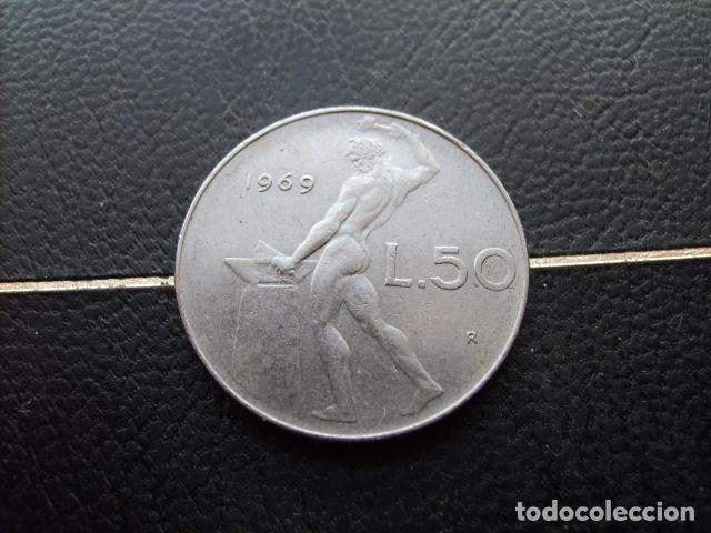 Monedas antiguas de Europa: ITALIA 50 LIRAS 1969