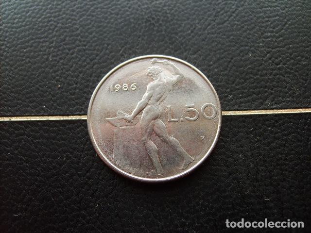 Monedas antiguas de Europa: ITALIA 50 LIRAS 1986