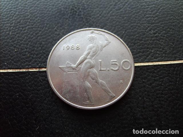 Monedas antiguas de Europa: ITALIA 50 LIRAS 1988