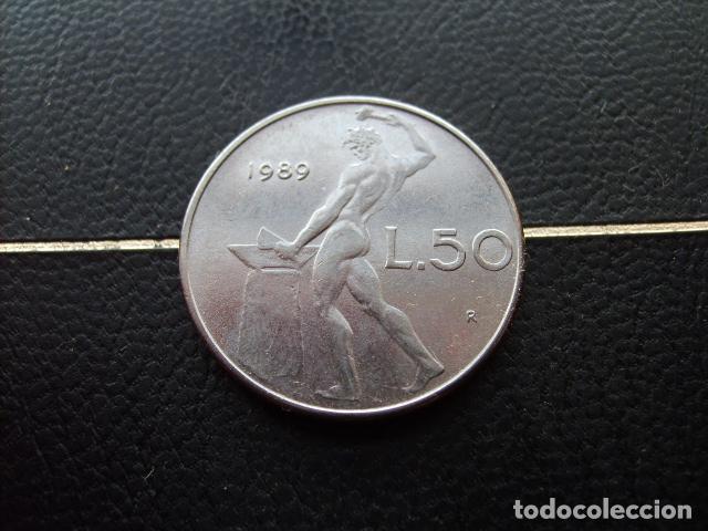 Monedas antiguas de Europa: ITALIA 50 LIRAS 1989