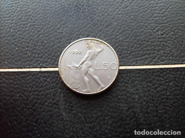 Monedas antiguas de Europa: ITALIA 50 LIRAS 1992