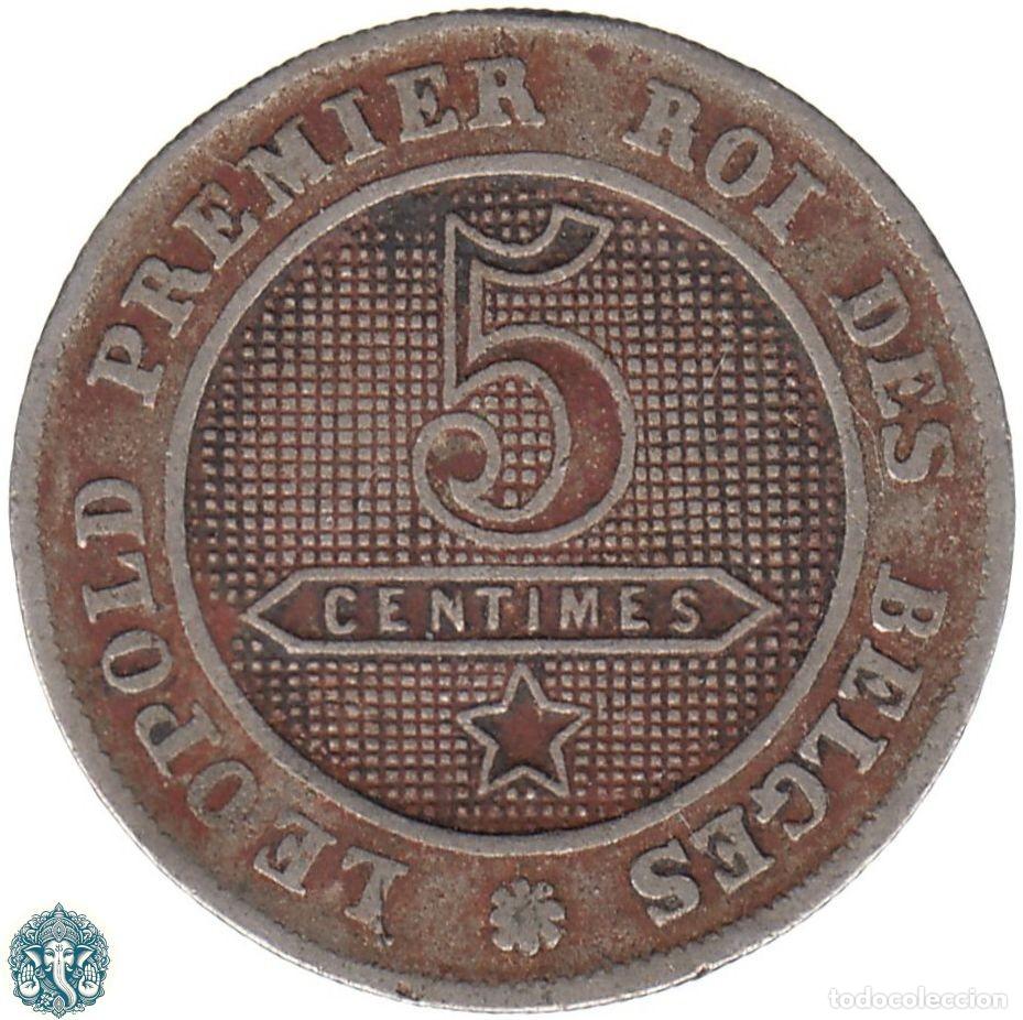Monedas antiguas de Europa: B&Eacute;LGICA 5 C&eacute;ntimos 1862 Leopoldo I KM#21