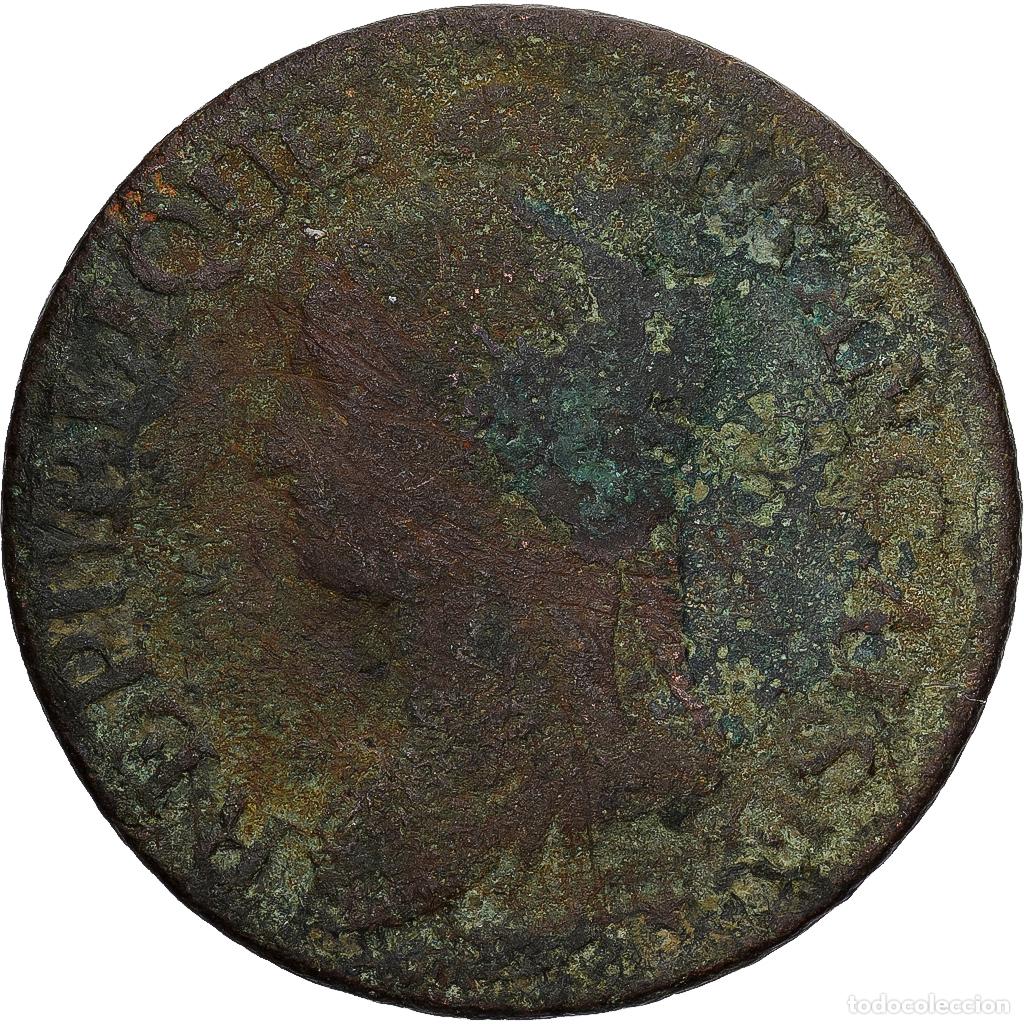 Monedas antiguas de Europa: [#1224100] Francia, 5 Centimes, Dupr&eacute;, AN 8, Strasbourg, Bronce, BC, Gadoury:126a