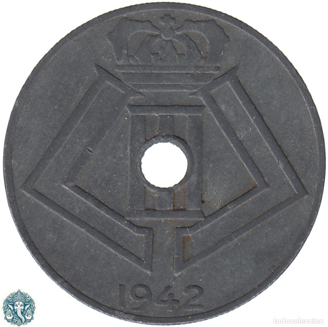 Monedas antiguas de Europa: B&Eacute;LGICA 10 C&eacute;ntimos 1942 Leopoldo III KM#125 Zinc Leyenda Belgique - Belgie