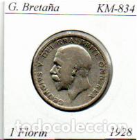Monedas antiguas de Europa: GRAN BRETA&Ntilde;A 1928, 1 FLORIN, KM-834, AG, MBC