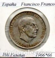 Monedas antiguas de Europa: ESPA&Ntilde;A 1966-66 (13) , 100 PESETAS, FRANCISCO FRANCO, AG
