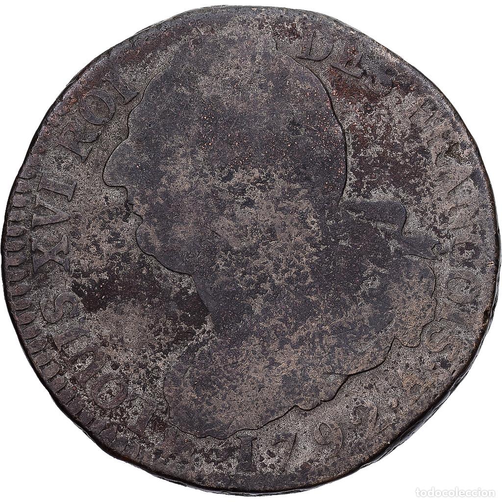Monedas antiguas de Europa: [#1224103] Francia, Louis XVI, 2 sols Fran&ccedil;ois, 1792 / AN 4, Paris, M&eacute;tal de cloche, BC+
