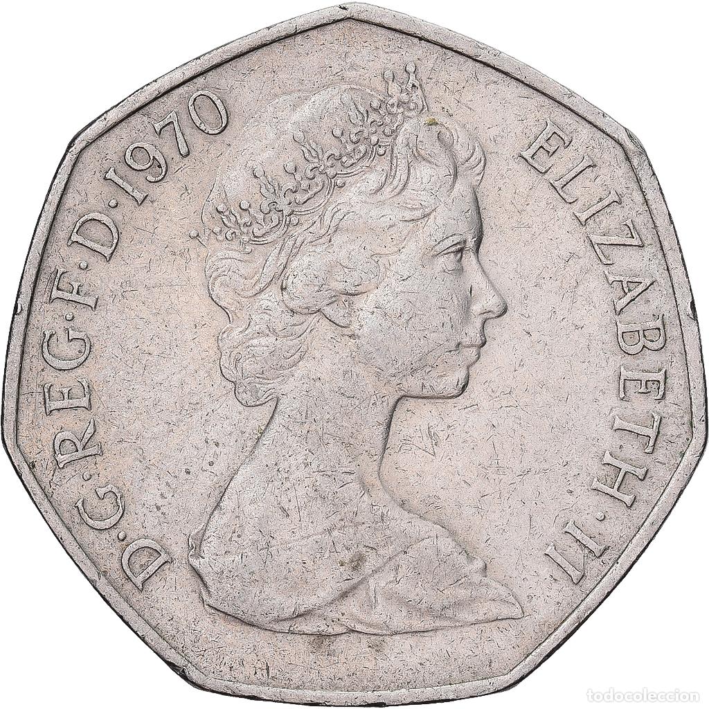 Monedas antiguas de Europa: [#1224136] Gran Breta&ntilde;a, Elizabeth II, 50 New Pence, 1970, London, Cobre - n&iacute;quel, MBC