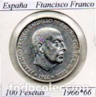 Monedas antiguas de Europa: ESPA&Ntilde;A 1966-66 (6) , 100 PESETAS, FRANCISCO FRANCO, AG