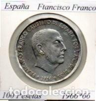Monedas antiguas de Europa: ESPA&Ntilde;A 1966-66 (9) , 100 PESETAS, FRANCISCO FRANCO, AG