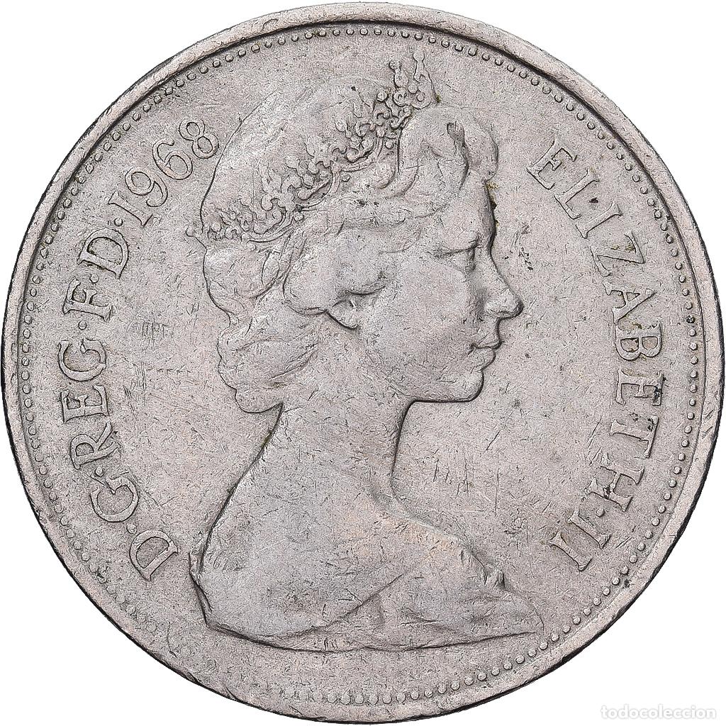 Monedas antiguas de Europa: [#1224139] Gran Breta&ntilde;a, Elizabeth II, 10 New Pence, 1968, Cobre - n&iacute;quel, BC+, KM:912