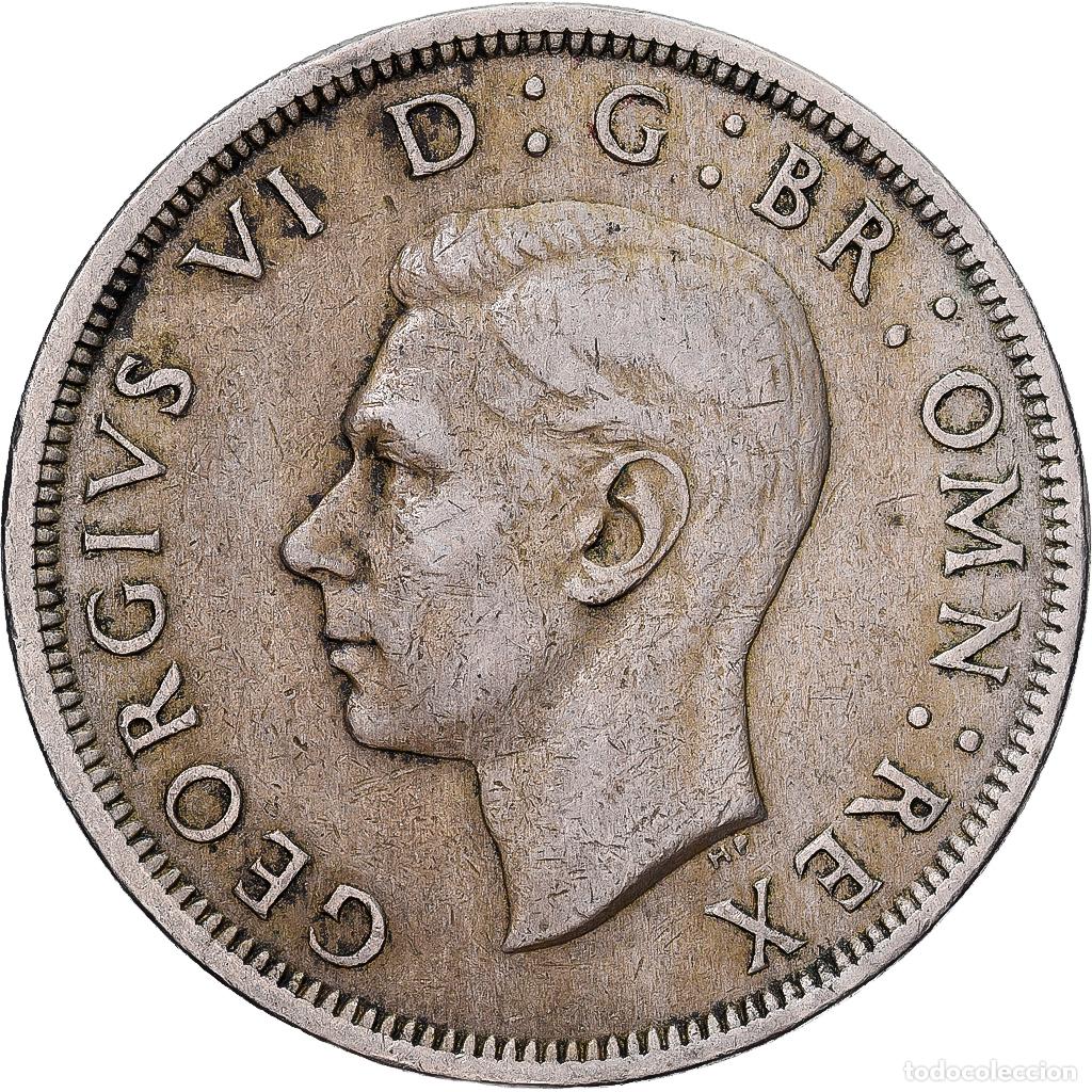 Monedas antiguas de Europa: [#1224141] Gran Breta&ntilde;a, George VI, 1/2 Crown, 1951, Cobre - n&iacute;quel, BC+, KM:879